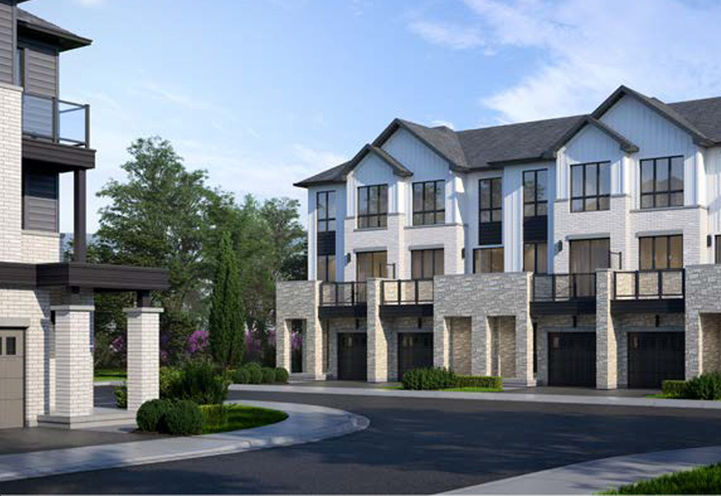 The Willows Homes Street View of Townhome Exteriors